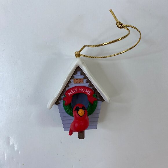 Hallmark 1991 Keepsake Ornament New Home Cardinal Birdhouse Christmas Decoration - Picture 2 of 5